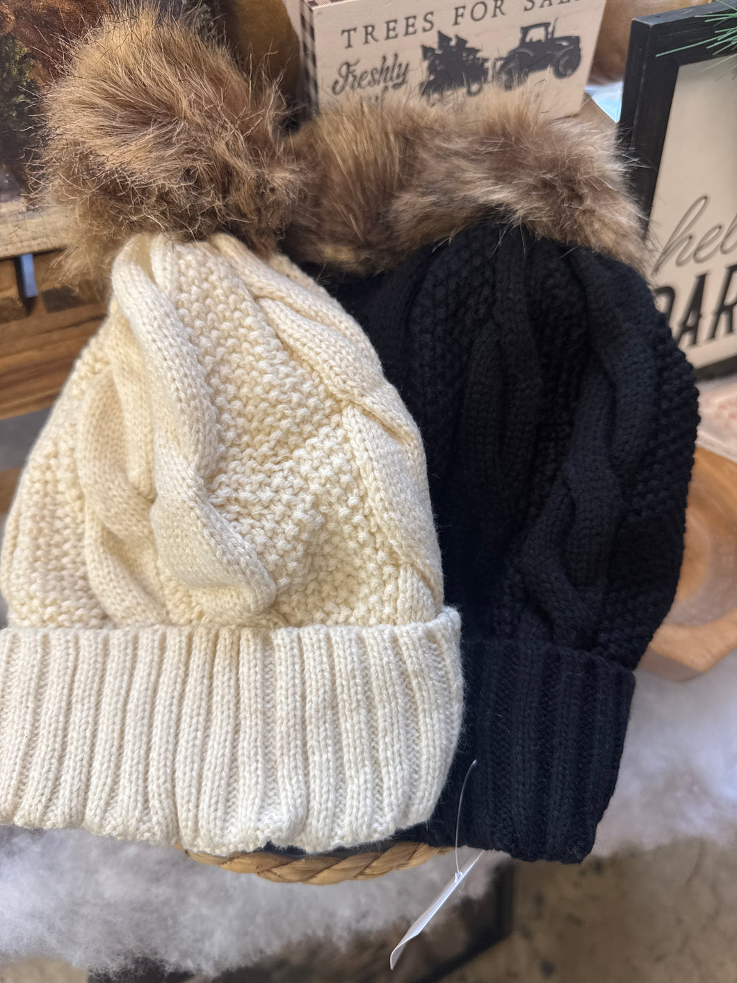 Pom Pom Lined Beanie