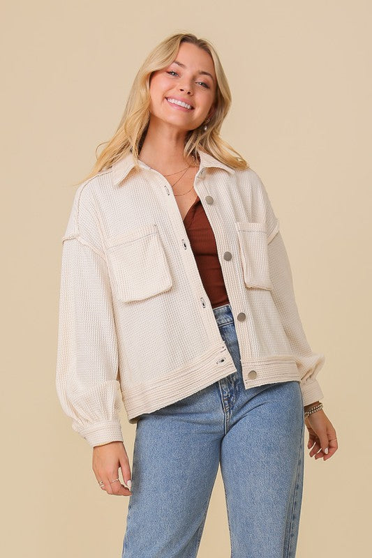 Long Sleeve Waffle jacket