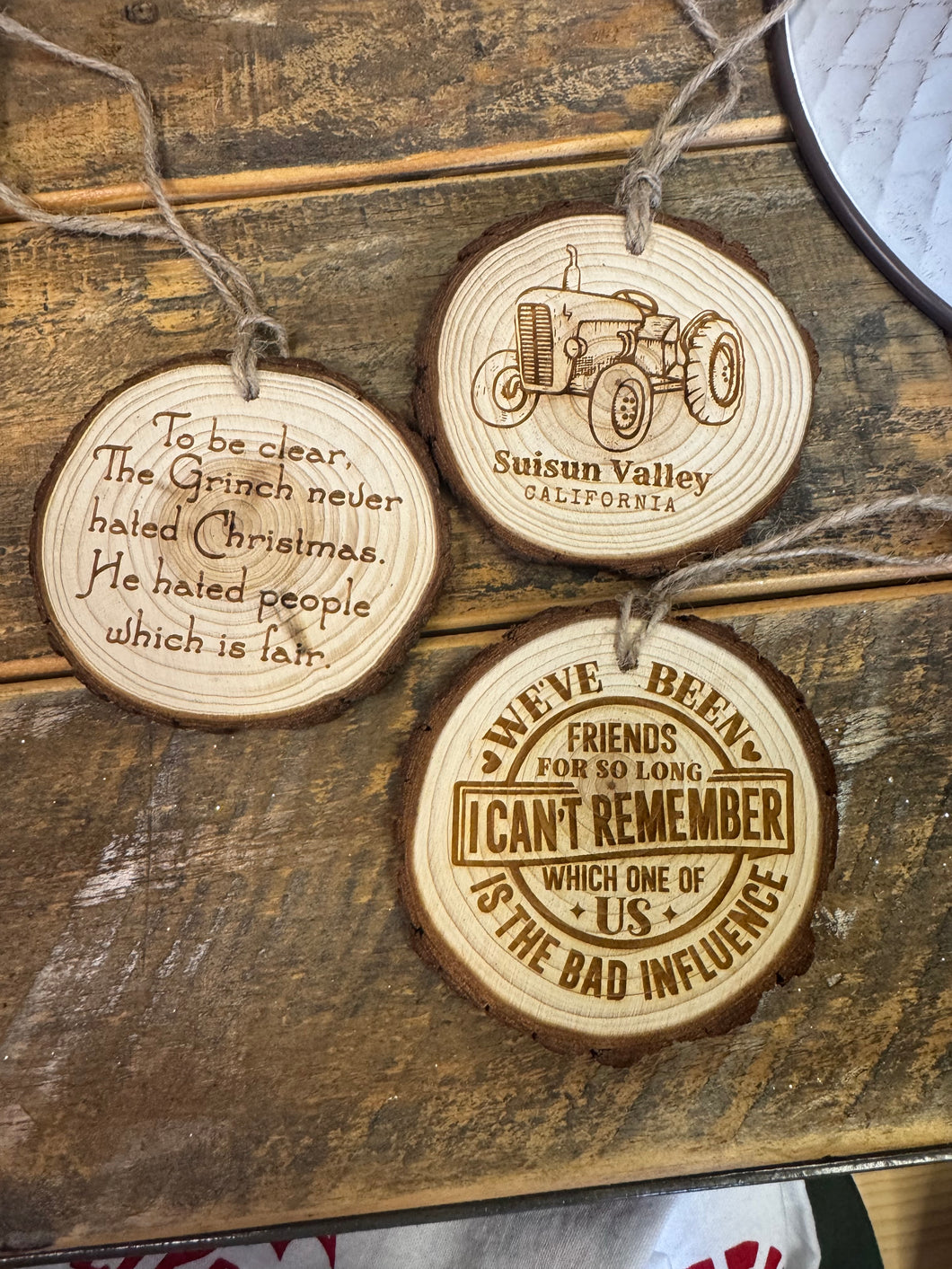 Wood Christmas orn