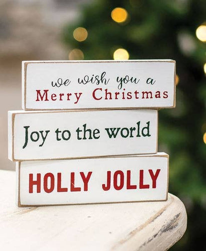 Holly Jolly Mini Blocks 3/Assorted